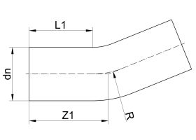 PE100 Bogen 22°