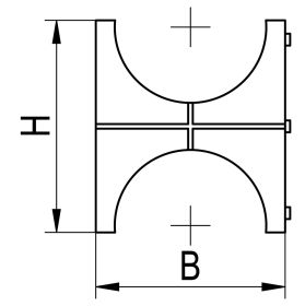 HDPE 2-fach Distanzhalter