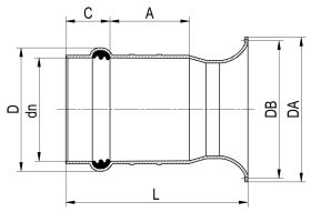 HDPE Endmuffen inkl. Dichtungen