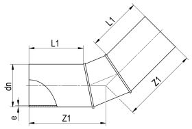 HDPE Segment-Bogen 45°