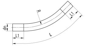 PE Bogen 45° starr C+S coextrudiert aus Rezyklat