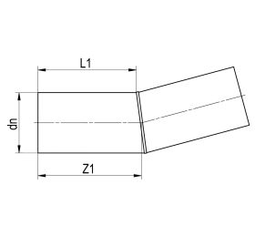 PE100-RC Segmentbogen 15°