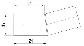 HDPE Segment-Bogen 15°