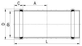HDPE Überschiebemuffen inkl. Dichtungen