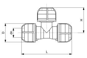 I-Joint T-Stück 90° egal